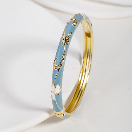 Vintage Zinc Alloy Hinged Bangles for Women JY4654-4-1