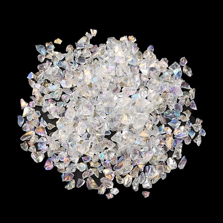 Glass Chip Beads GLAA-WH0033-43N-1
