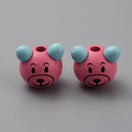 Wood European Beads WOOD-WH0029-69A-1