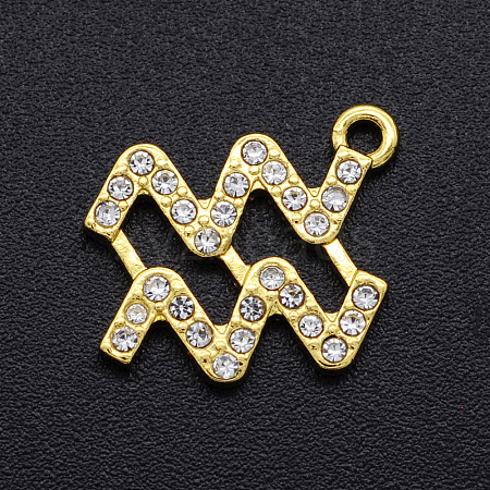 Alloy Rhinestone Charms PALLOY-S098-DA024-11-1