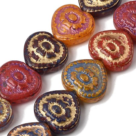 Painted Glass Beads Strands GLAA-Z021-14A-1
