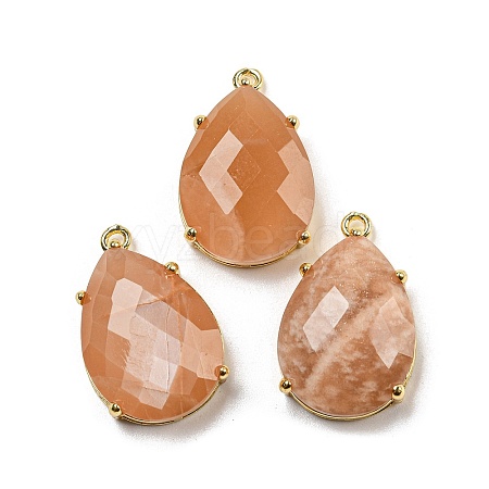 Natural Sunstone Pendants G-M431-10G-09-1