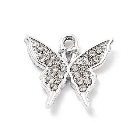 Alloy Rhinestone Pendants FIND-U026-25A-P-1
