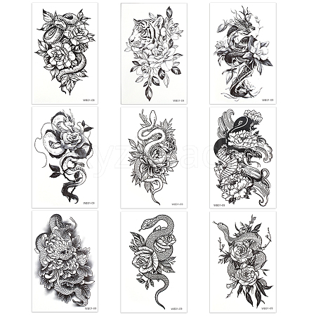 Removable Temporary Water Proof Tattoos Paper Stickers DIY-WH20013-74-1