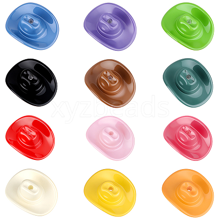 60Pcs 12 Colors Opaque Acrylic Beads OACR-PA0001-64-1
