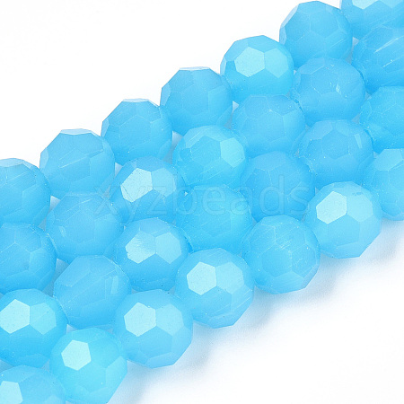 Imitation Jade Glass Beads Stands EGLA-A035-J10mm-D04-1