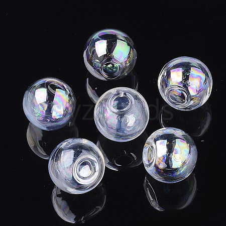 Round Handmade One Hole Blown Glass Globe Ball Bottles LS-X-BLOW-R002-20mm-AB-1