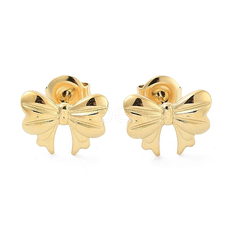 Ion Plating(IP) 304 Stainless Steel Stud Earrings EJEW-P258-17G-1