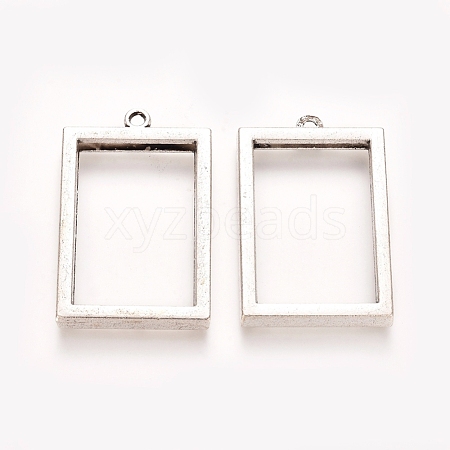 Rack Plating Alloy Photo Locket Pendants PALLOY-WH0068-03AS-1