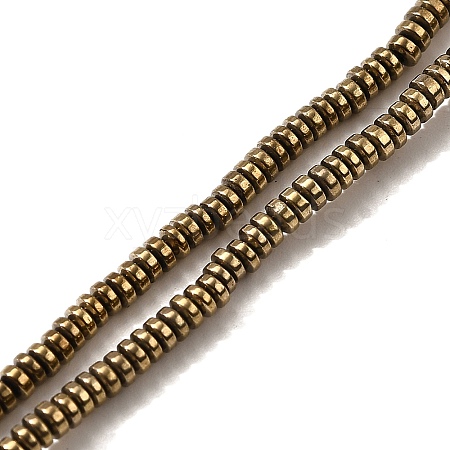 Electroplated Synthetic Non-magnetic Hematite Beads Strands G-L613-G01-01B-1