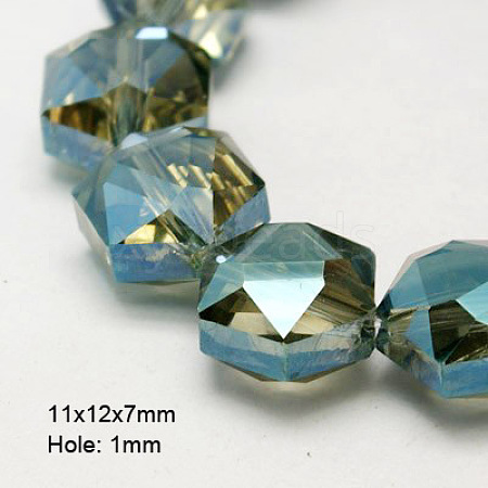 Electroplate Glass Beads EGLA-D022-14-1