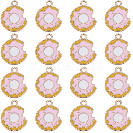 SUNNYCLUE 50Pcs Light Gold Plated Alloy Enamel Pendants ENAM-SC0004-84-1