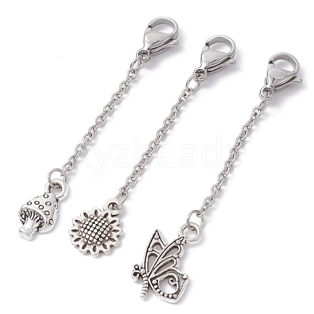 Tibetan Style Alloy Pendant Decoration HJEW-JM01226-03-1