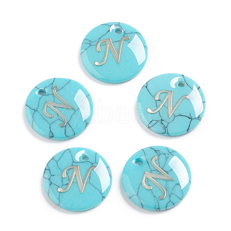 Synthetic Turquoise Charms G-L561-001N-1