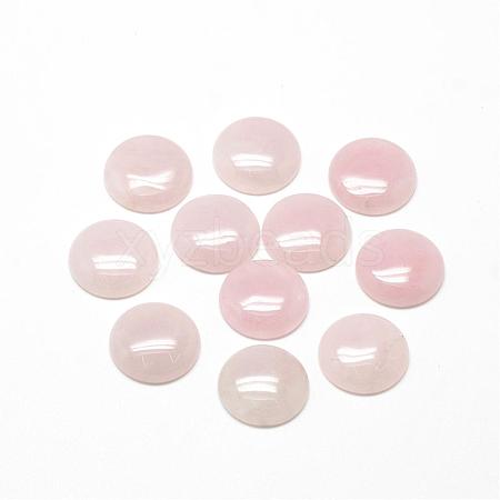 Natural Rose Quartz Cabochons G-R416-6mm-48-1