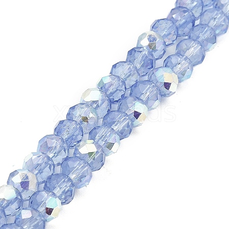 Baking Painted Transparent Glass Beads Strands DGLA-A034-J6mm-B09-1