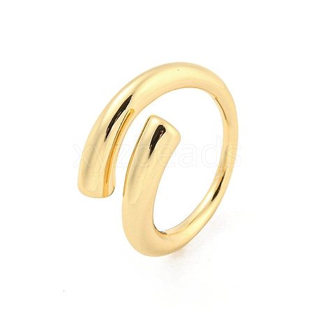 Brass Open Cuff Rings RJEW-G309-02G-1