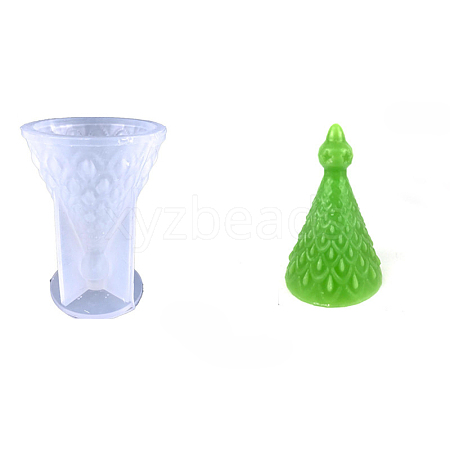 DIY Christmas Tree Food Grade Silicone Candle Molds XMAS-PW0001-023D-1