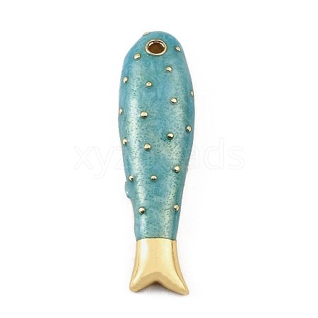 Brass Enamel Pendants KK-CBAF17A-06G-04-1