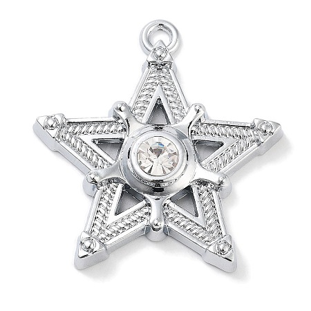 Alloy Rhinestone Pendants ALRI-S001-16P-02-1