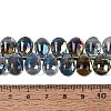 Electroplate Baking Paint Transparent Glass Beads Strands GL-N005-02A-C09-4