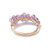 Natural Amethyst Finger Rings RJEW-TA00198-02-4