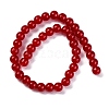 Imitation Jade Glass Round Beads Strands GLAA-A016-01F-5