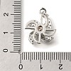 Brass Micro Pave Cubic Zirconia Pendants KK-B122-03C-P-3