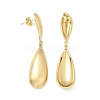 Ion Plating(IP) 304 Stainless Steel Teardrop Dangle Stud Earrings for Women EJEW-A119-12G-4