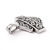 Tibetan Style 304 Stainless Steel Pendants STAS-P305-54AS-2