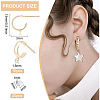 BENECREAT 16Pcs Brass Stud Earring Findings KK-BC0008-50-2