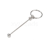 Iron Bar Beadable Keychain Clasps LS-AJEW-R004-02P-2