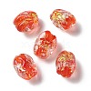 Handmade Foil Lampwork Beads Strands FOIL-Z001-06C-2