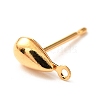 Brass Stud Earring Findings KK-F824-004G-3