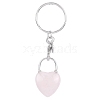 Natural Rose Quartz Keychain PW-WGCB953-06-1