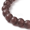 Cat Eye Round Beads Beaded Bracelets BJEW-JB09050-7