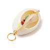 Natural Cowrie Shell Pendants PALLOY-JF02663-4