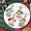 4Pcs 4 Styles Christmas Transparent Epoxy Resin Pendant Decoration KEYC-JKC00936-2