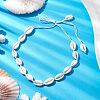 Bohemia Natural Cowrie Shell Beaded Necklaces NJEW-JN04784-03-2