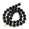 Natural Black Onyx Beads Strand G-I376-A11-01-2