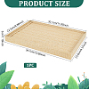 7-Slot Rectangle MDF Covered with Linen Finger Rings Display Trays RDIS-WH0001-34-2