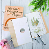 SUPERDANT 1 Set Wooden 2-Ring Loose Leaf Binder Postcard Phote Album Cover DIY-SD0001-02F-6