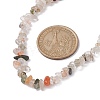 Natural Rutilated Quartz Chip Beaded Necklace NJEW-JN04616-10-3