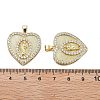 Brass Micro Pave Cubic Zirconia Pendants KK-Q006-22G-02-3