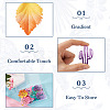 24Pcs 12 Style Gradient Spray Painted Iron Pendants IFIN-TA0001-50-4