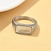 316L Stainless Steel Shell Finger Rings for Women RJEW-U054-01C-P-2
