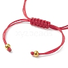 Christmas Theme Alloy Enamel Braided Bead Bracelets BJEW-JB11110-5