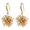 Brass Micro Pave Clear Cubic Zirconia Dangle Earrings for Women EJEW-JE07502-3