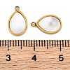 Ion Plating(IP) 304 Stainless Steel Pave Natural Shell Charms STAS-Z100-01G-01-3