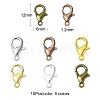 60Pcs 6 Colors Zinc Alloy Lobster Claw Clasps PALLOY-YW0001-81-2